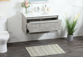 36 inch Single bathroom vanity in concrete grey