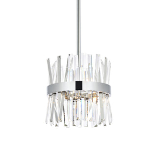 Serephina 12 inch crystal round pendant light in chrome