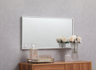 Metal frame rectangle mirror 18 inch x 36 inch in White