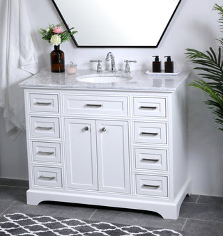 42 in. Single Bathroom Vanity set in white