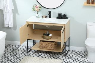 40 inch Single bathroom vanity in maple