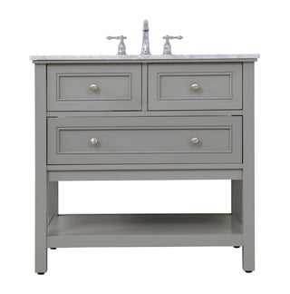 36 in. Single bathroom vanity set in Grey