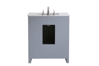 30 In. Single Bathroom Vanity Set In Grey