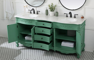 72 inch double bathroom vanity in vintage mint