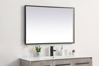 Pier 27x40 inch LED mirror with adjustable color temperature 3000K/4200K/6400K in black