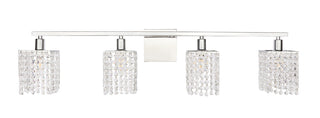 Phineas 4 light Chrome and Clear Crystals wall sconce