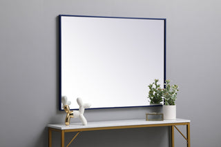 Metal frame rectangle mirror 30 inch x 40 inch in Blue