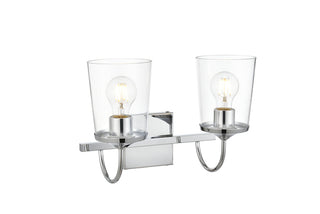 Avani 2 light Chrome and Clear Bath Sconce