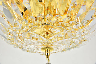 Tranquil 4 light Gold Flush Mount Clear Royal Cut Crystal