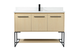 48 inch Single bathroom vanity in maple with backsplash