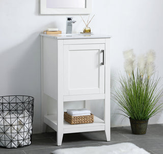 18 inch Single Bathroom Vanity in White