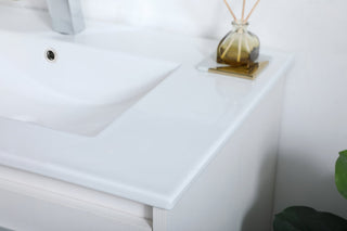 30 inch  Single Bathroom Floating Vanity in White