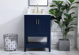 24 inch Single Bathroom Vanity in Blue