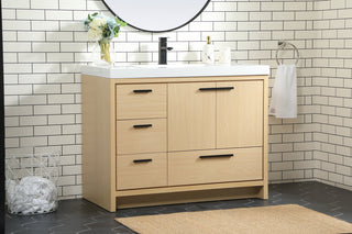 42 inch Single bathroom vanity in Maple