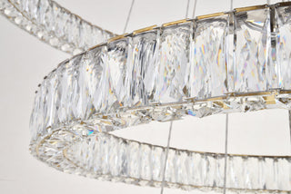 Monroe Integrated LED light Gold Chandelier Clear Royal Cut Crystal