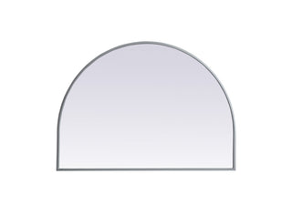 Metal Frame Arch Mirror 33x24 Inch in Silver