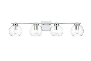 Juelz 4 light Chrome and Clear Bath Sconce