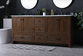 72 Inch Double Bathroom Vanity In Expresso