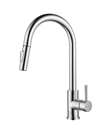 Jack Single Handle Pull Down Sprayer Kitchen Faucet in Chrome