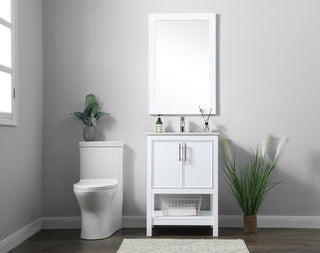 24 Inch SIngle Bathroom Vanity In White