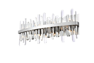 Serena 30 inch crystal bath sconce in chrome