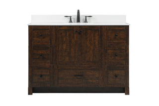 48 inch Single bathroom vanity in expresso with backsplash