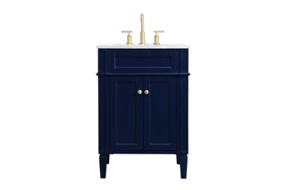 24 inch Single bathroom vanity in blue