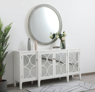 Round mirror 48 inch in Chevron