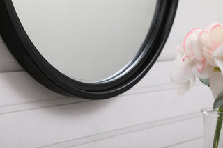 Metal plum mirror 28 inch x 28 inch in Black