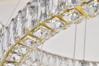 Monroe Integrated LED chip light Gold Chandelier Clear Royal Cut Crystal