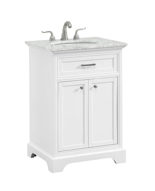 24 In. Single Bathroom Vanity Set In White