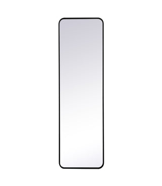 Soft corner metal rectangular mirror 18x60 inch in Black