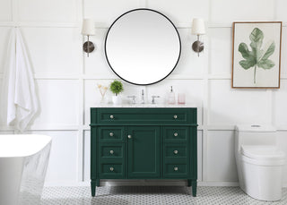 42 inch Single bathroom vanity in green