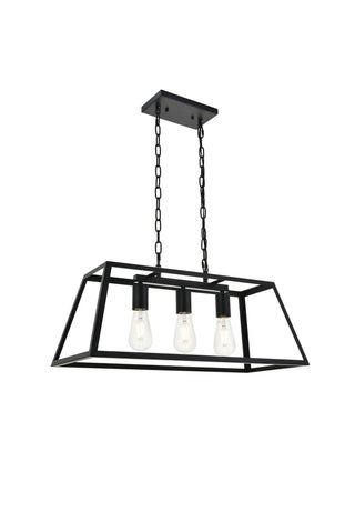 Resolute 3 light black Pendant