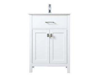 24 Inch SIngle Bathroom Vanity In White