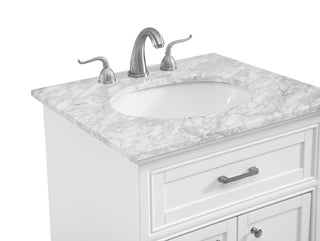 24 In. Single Bathroom Vanity Set In White