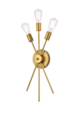 Lucca 11 inch bath sconce in brass