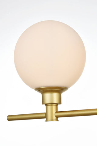 Cordelia 5 light Brass and frosted white Bath Sconce