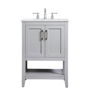 24 inch Single Bathroom Vanity in Grey