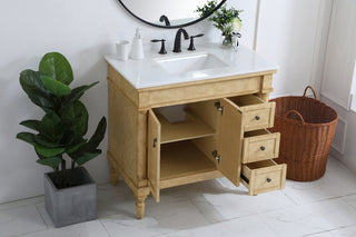 36 inch Single Bathroom Vanity in Antique Beige