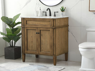 30 inch Single bathroom vanity in driftwood