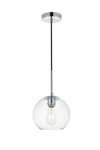 Baxter 1 Light Chrome Pendant With Clear Glass