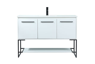 48 inch Single bathroom vanity in white