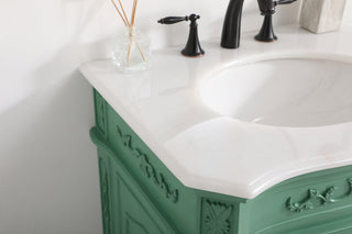 27 inch Single bathroom vanity in vintage mint