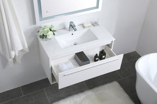 36 inch  Single Bathroom Floating Vanity in White