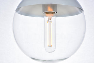 Eclipse 1 Light Chrome Pendant With Clear Glass