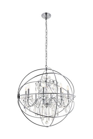 Cordelia 8 Light Chrome Crystal Pendant