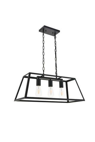 Resolute 3 light black Pendant