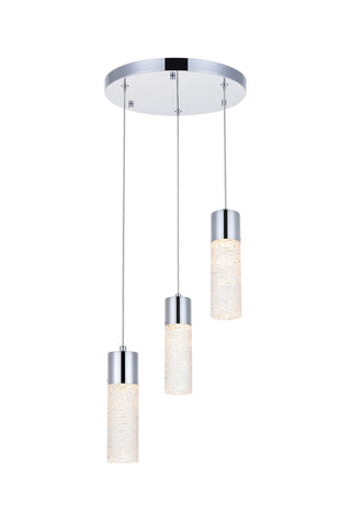 Constellation 3 light Chrome LED Pendant