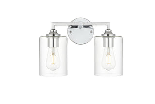 Mayson 2 light Chrome and Clear Bath Sconce